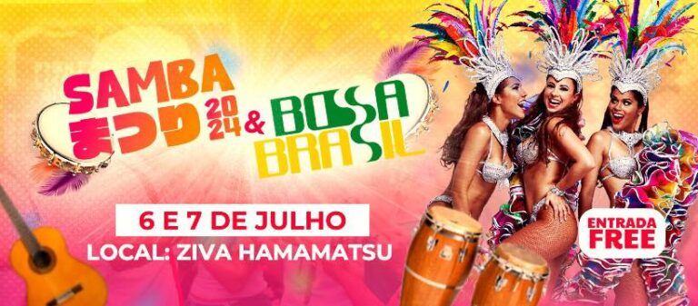 Hamamatsu será palco do Samba Fest Brasil e Bossa Brasil, celebrando as raízes da Música Popular Brasileira em julho